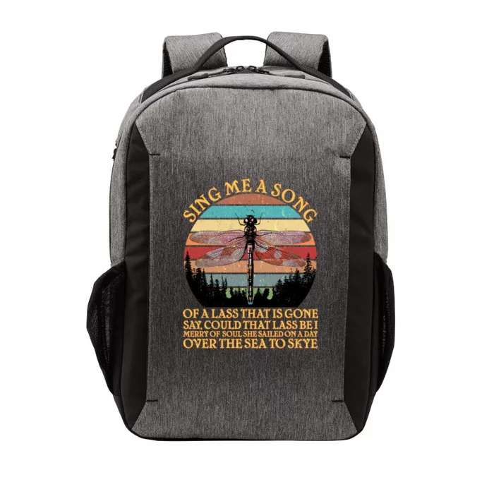 Retro Say Me A Song Dragonfly Sunset Vector Backpack