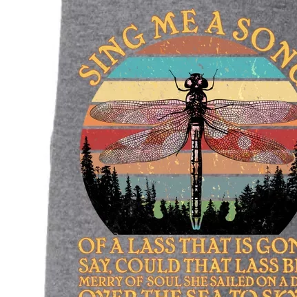 Retro Say Me A Song Dragonfly Sunset Doggie 3-End Fleece Hoodie