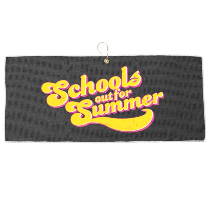 Retro School's Out For Summer Large Microfiber Waffle Golf Towel