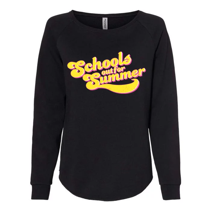 Retro School's Out For Summer Womens California Wash Sweatshirt