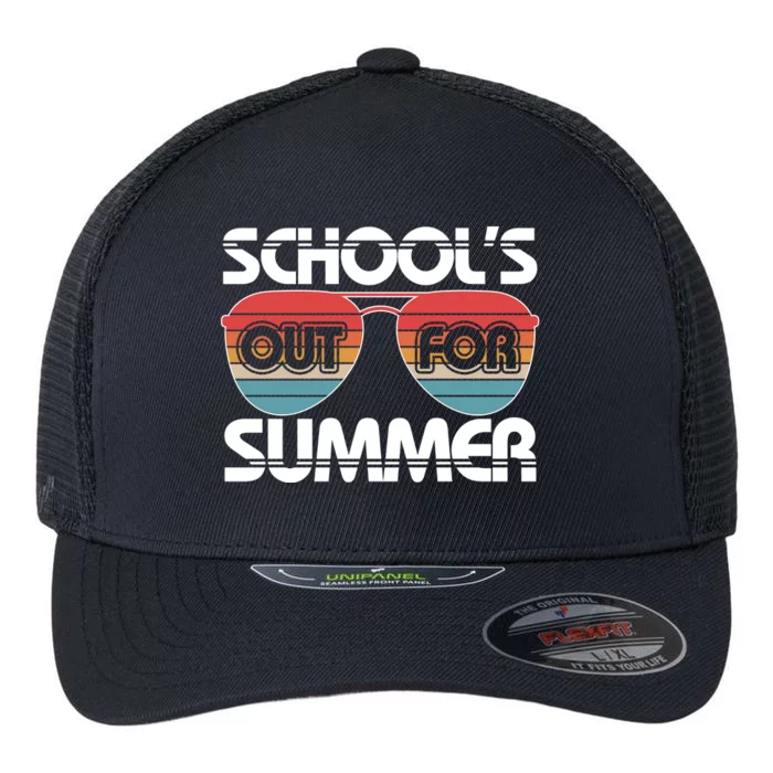 Retro School's Out For Summer Aviator Sunglasses Flexfit Unipanel Trucker Cap