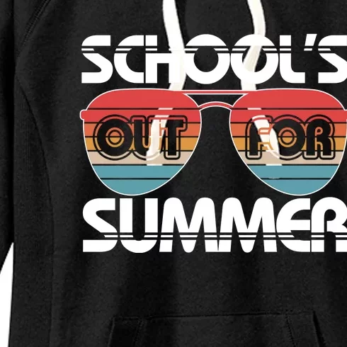 Retro School's Out For Summer Aviator Sunglasses Women's Fleece Hoodie