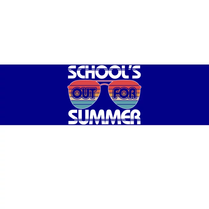 Retro School's Out For Summer Aviator Sunglasses Bumper Sticker