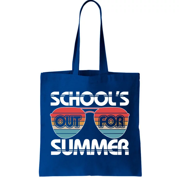 Retro School's Out For Summer Aviator Sunglasses Tote Bag