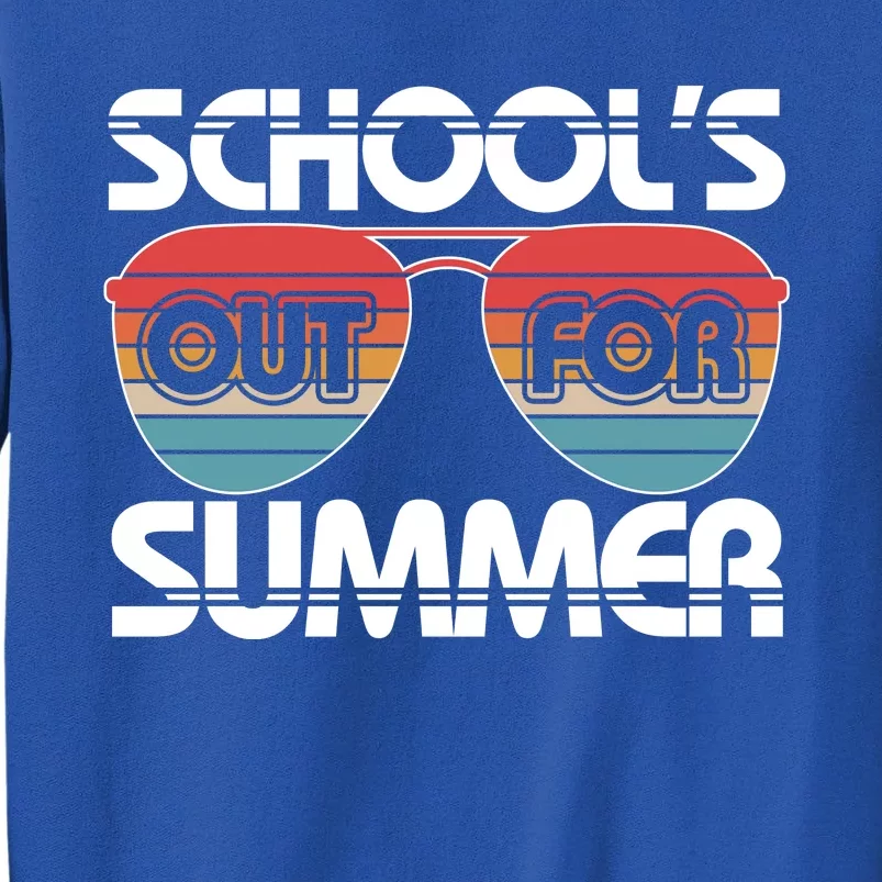 Retro School's Out For Summer Aviator Sunglasses Tall Sweatshirt