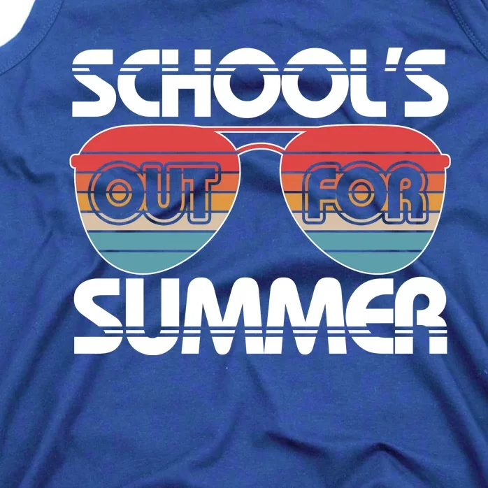 Retro School's Out For Summer Aviator Sunglasses Tank Top