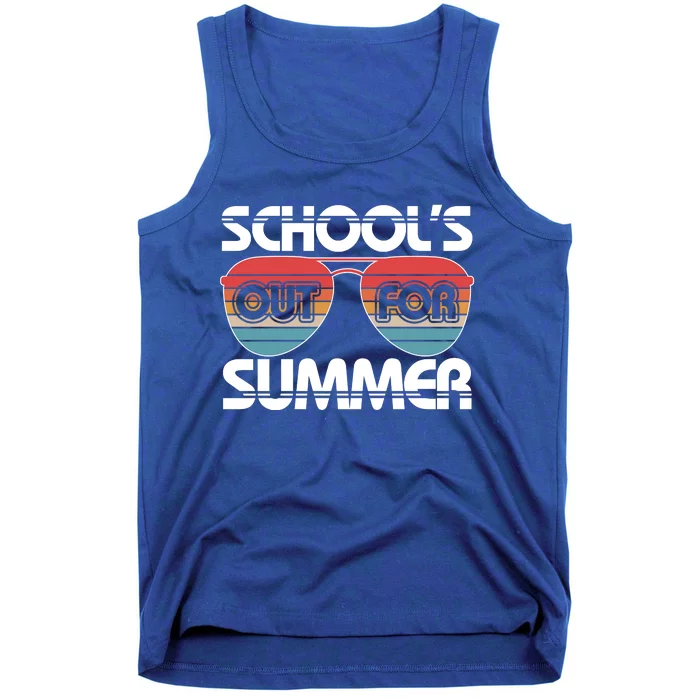 Retro School's Out For Summer Aviator Sunglasses Tank Top