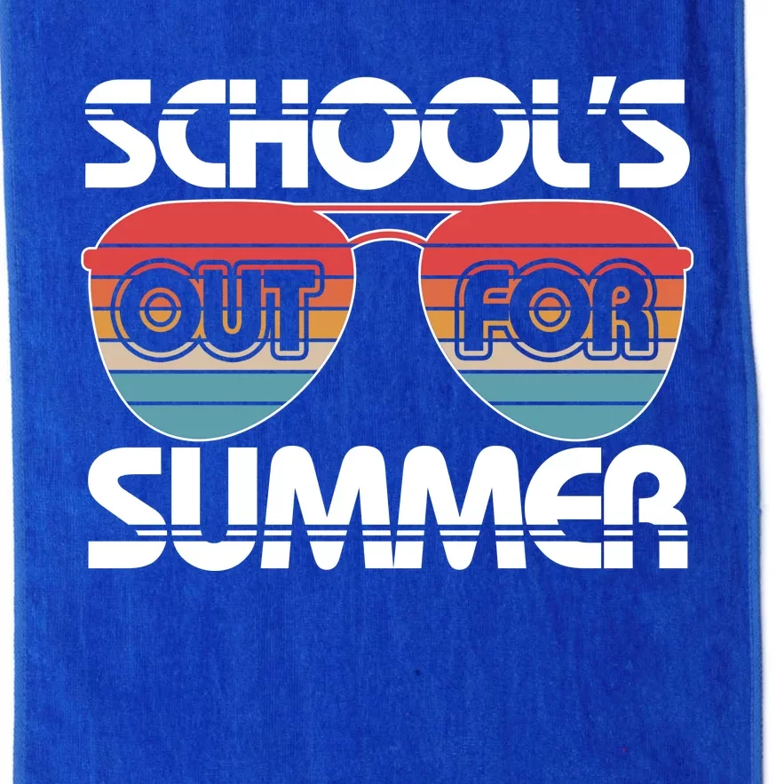 Retro School's Out For Summer Aviator Sunglasses Platinum Collection Golf Towel