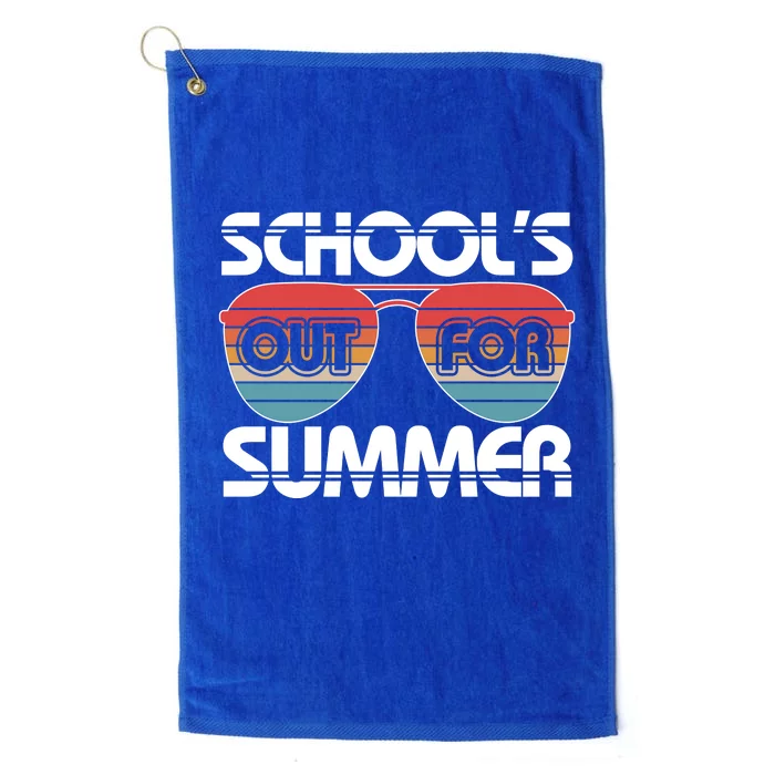 Retro School's Out For Summer Aviator Sunglasses Platinum Collection Golf Towel