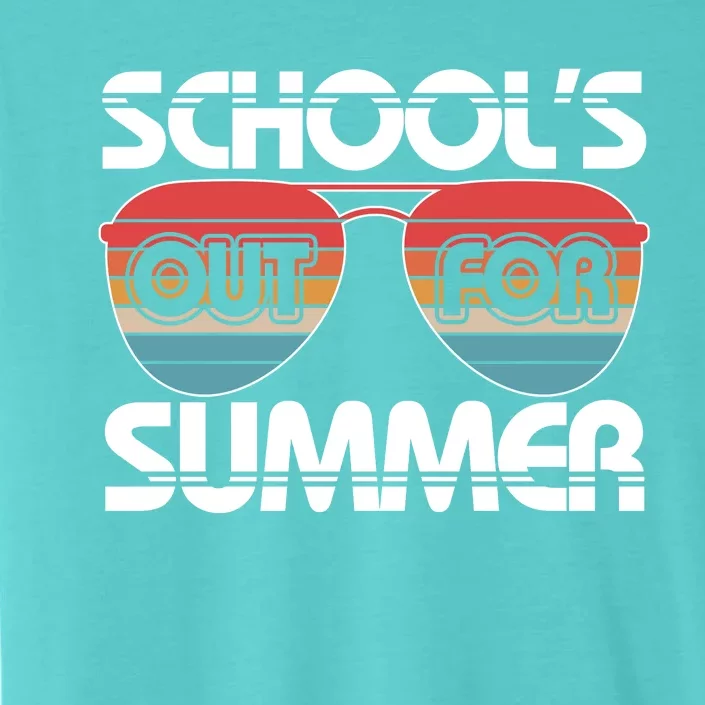 Retro School's Out For Summer Aviator Sunglasses ChromaSoft Performance T-Shirt