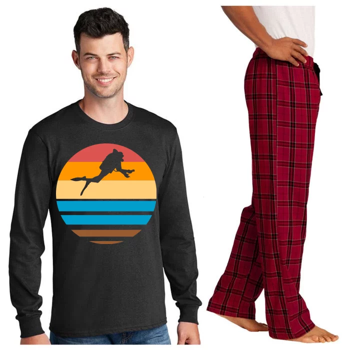 Retro Scuba Diving Long Sleeve Pajama Set