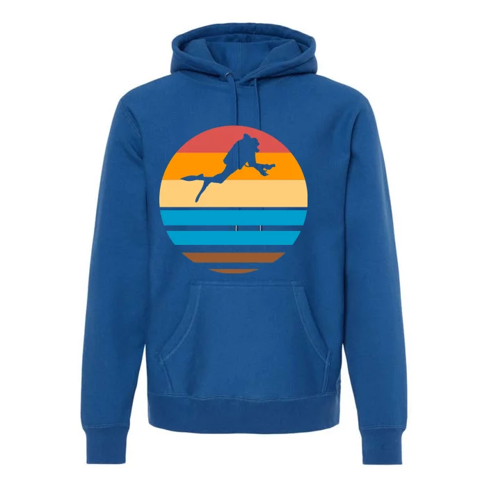 Retro Scuba Diving Premium Hoodie