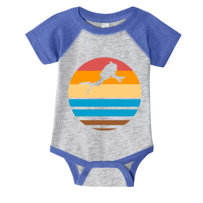 Retro Scuba Diving Infant Baby Jersey Bodysuit