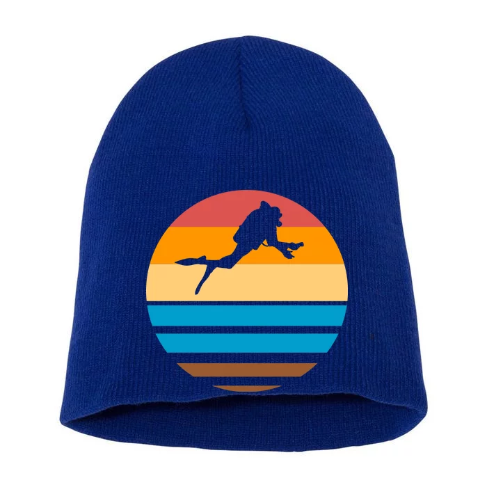 Retro Scuba Diving Short Acrylic Beanie