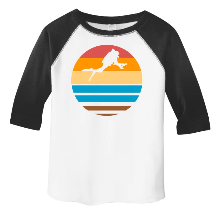 Retro Scuba Diving Toddler Fine Jersey T-Shirt