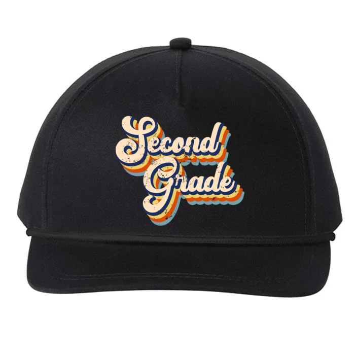 Retro Second Grade Logo Snapback Five-Panel Rope Hat