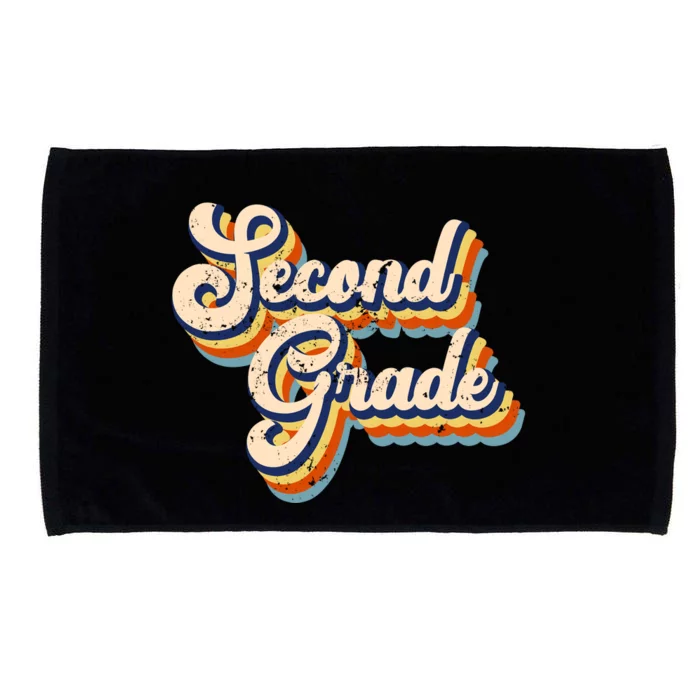 Retro Second Grade Logo Microfiber Hand Towel