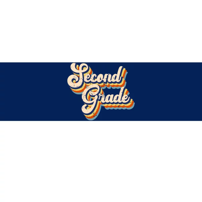 Retro Second Grade Logo Bumper Sticker