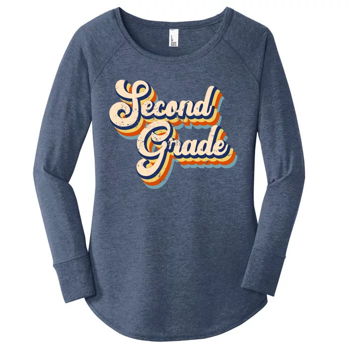 Retro Second Grade Logo Women's Perfect Tri Tunic Long Sleeve Shirt