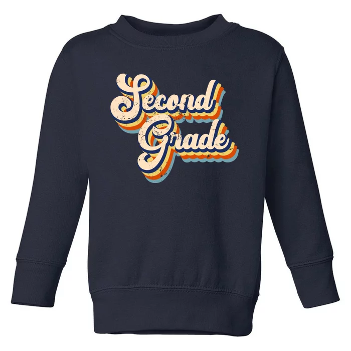 Retro Second Grade Logo Toddler Sweatshirt