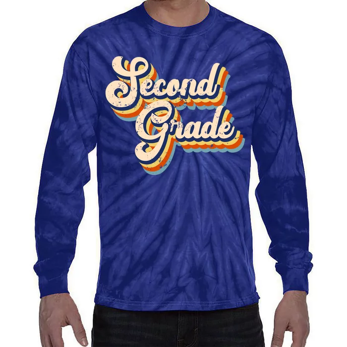 Retro Second Grade Logo Tie-Dye Long Sleeve Shirt