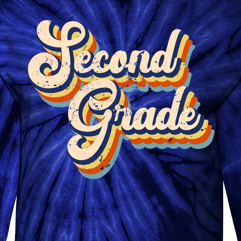 Retro Second Grade Logo Tie-Dye Long Sleeve Shirt