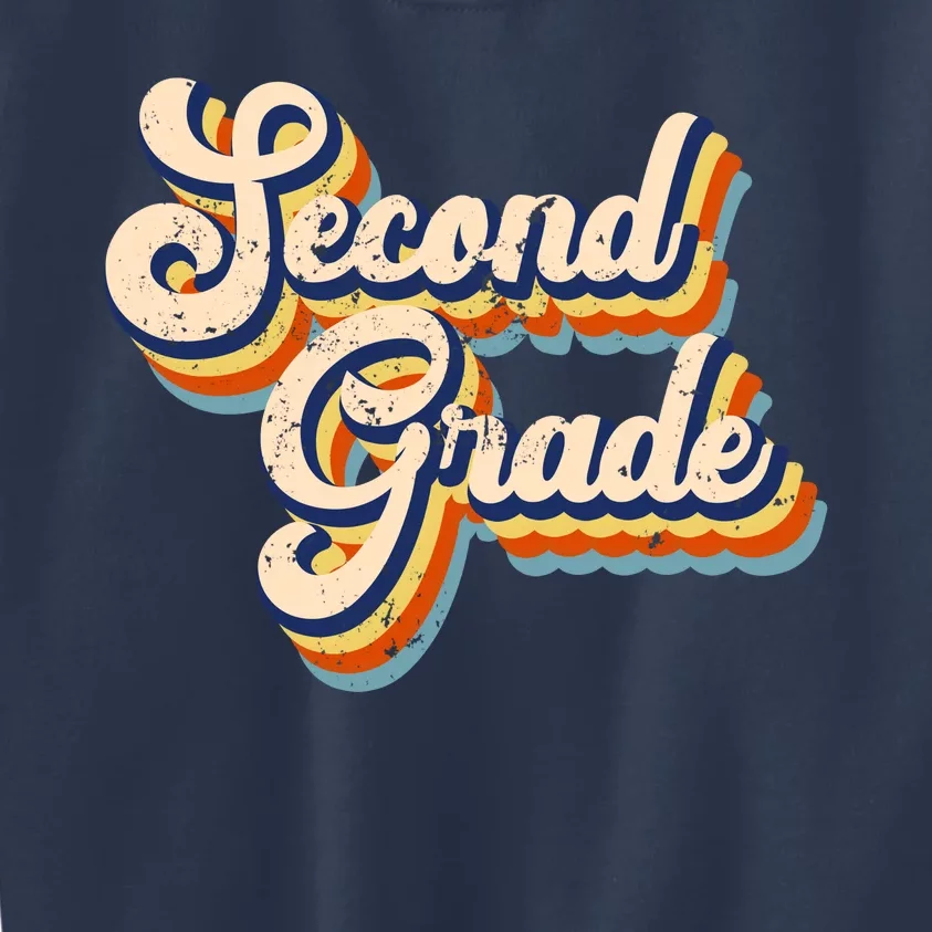 Retro Second Grade Logo Kids Sweatshirt