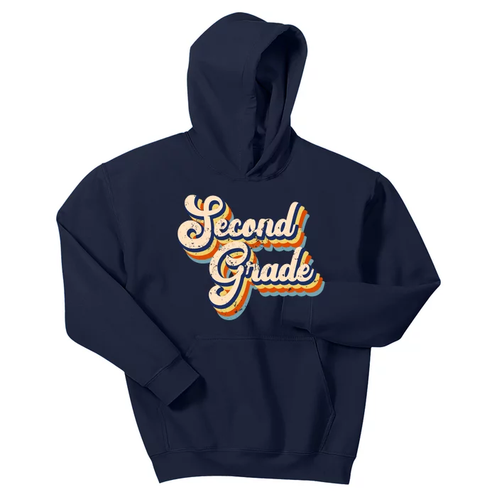 Retro Second Grade Logo Kids Hoodie