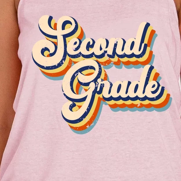 Retro Second Grade Logo Women's Knotted Racerback Tank