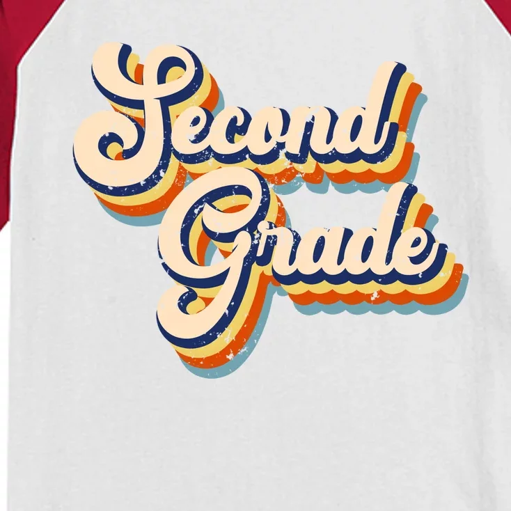 Retro Second Grade Logo Kids Colorblock Raglan Jersey