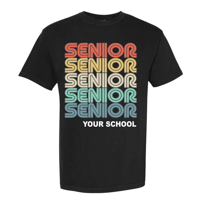 Retro Seniors Graduation Custom School Name Garment-Dyed Heavyweight T-Shirt