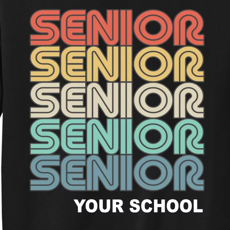 Retro Seniors Graduation Custom School Name Sweatshirt