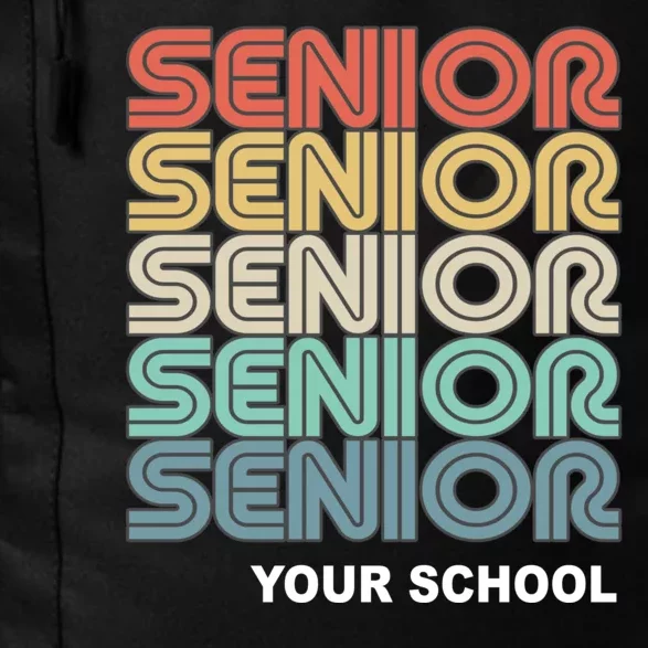 Retro Seniors Graduation Custom School Name Daily Commute Backpack