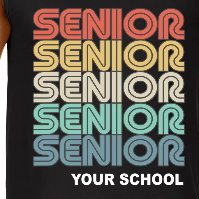 Retro Seniors Graduation Custom School Name Comfort Colors® Tank Top