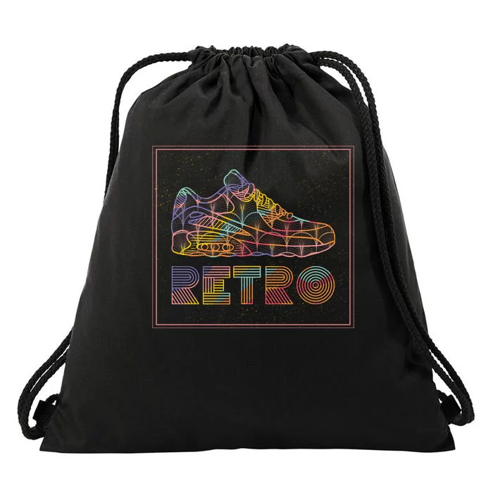 Retro Shoe Drawstring Bag