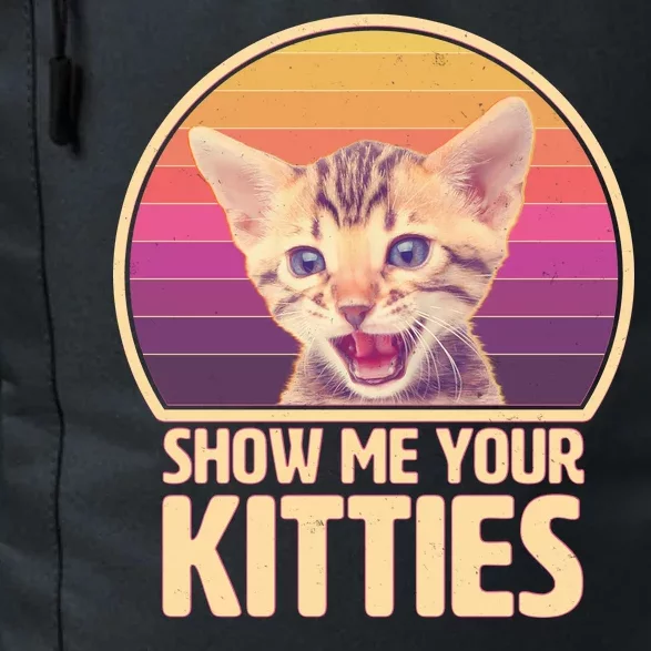 Retro Show Me Your Kitties Funny Meme Daily Commute Backpack