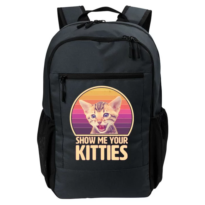 Retro Show Me Your Kitties Funny Meme Daily Commute Backpack