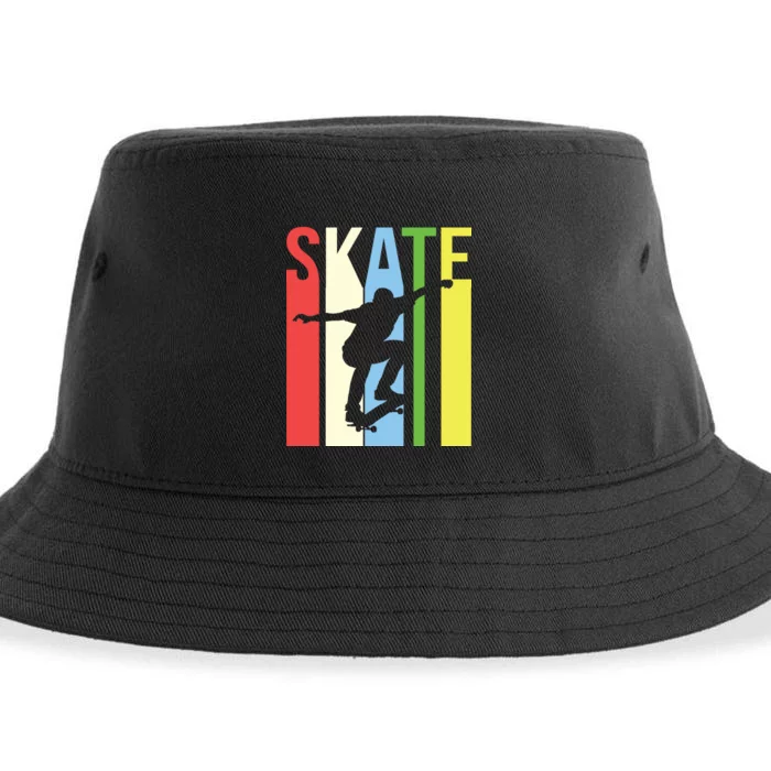 Retro Skate Logo Sustainable Bucket Hat