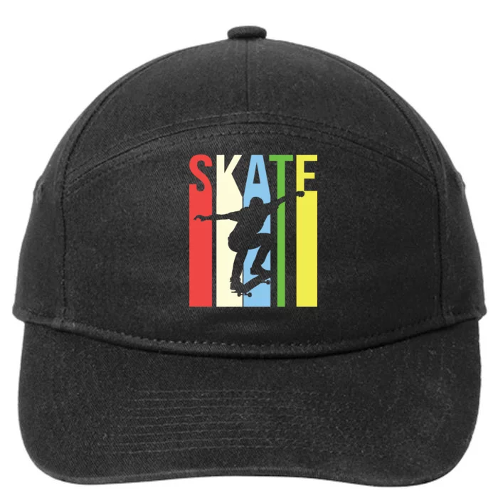 Retro Skate Logo 7-Panel Snapback Hat