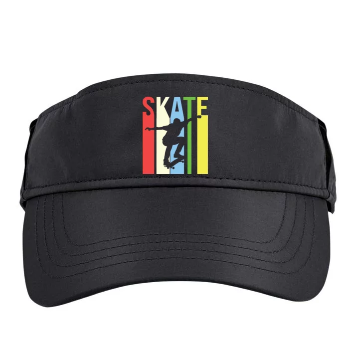 Retro Skate Logo Adult Drive Performance Visor