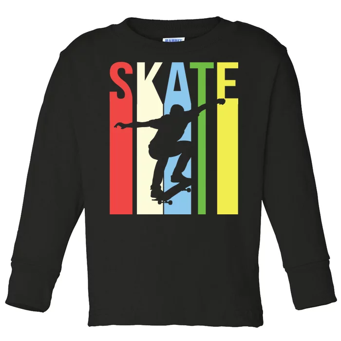 Retro Skate Logo Toddler Long Sleeve Shirt