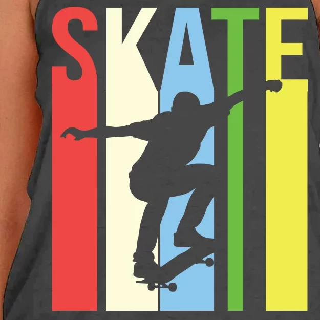 Retro Skate Logo Women's Knotted Racerback Tank