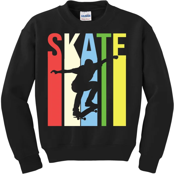 Retro Skate Logo Kids Sweatshirt