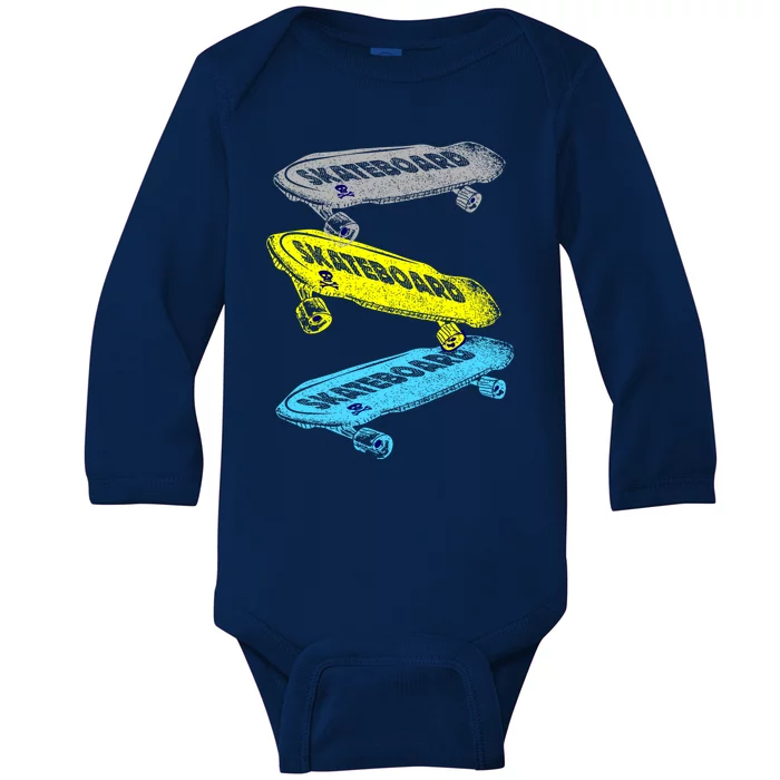 Retro Skateboards Baby Long Sleeve Bodysuit