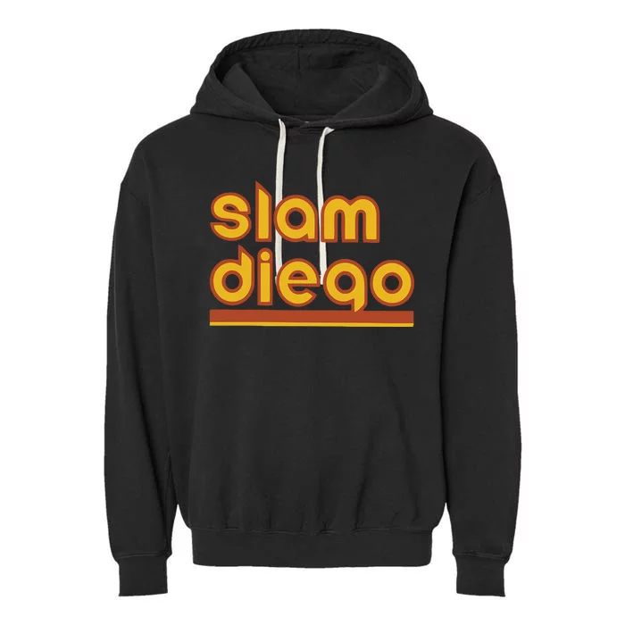 Retro Slam Diego Baseball San Fan Garment-Dyed Fleece Hoodie