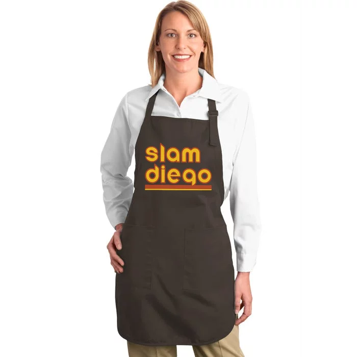 Retro Slam Diego Baseball San Fan Full-Length Apron With Pocket