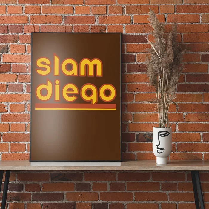 Retro Slam Diego Baseball San Fan Poster