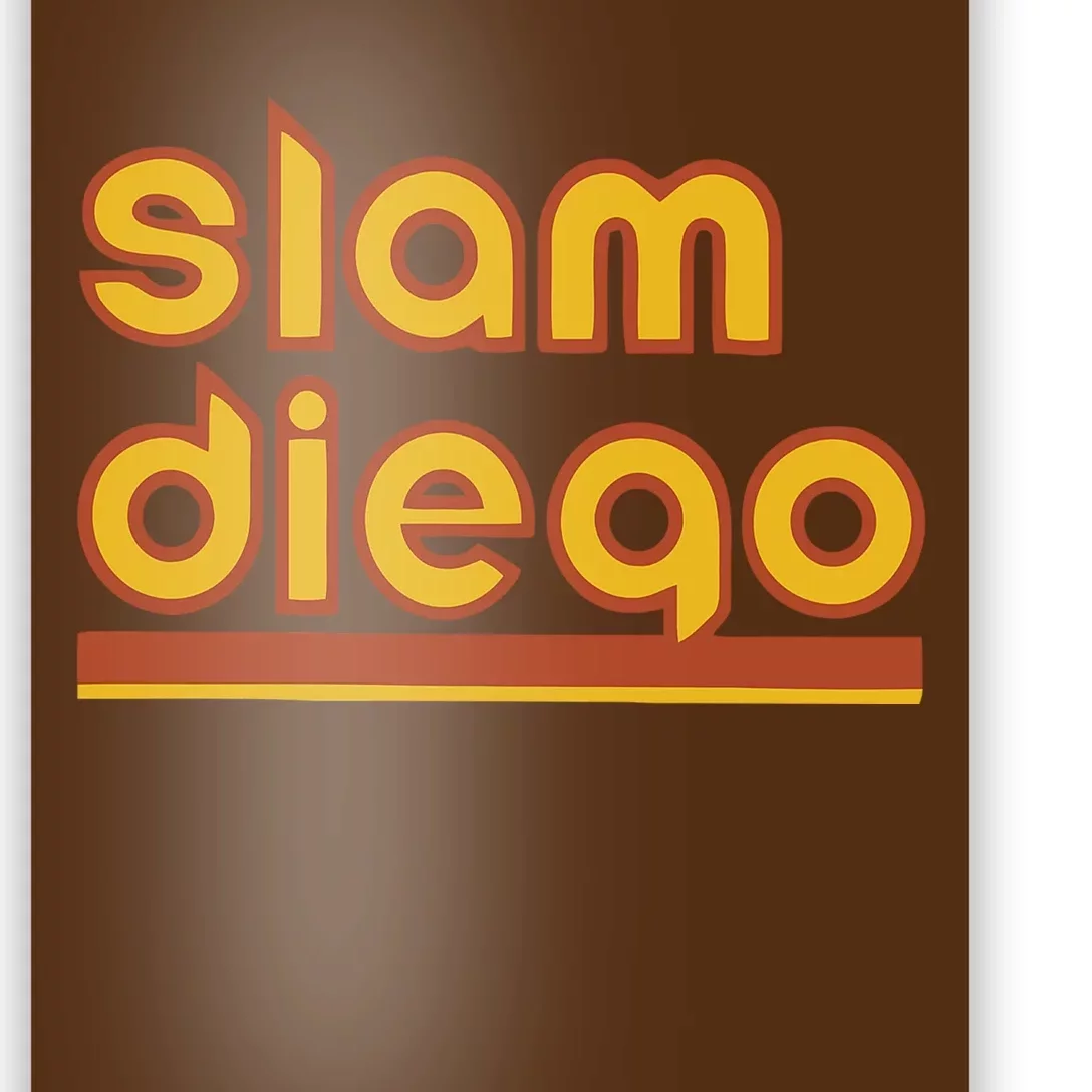 Retro Slam Diego Baseball San Fan Poster