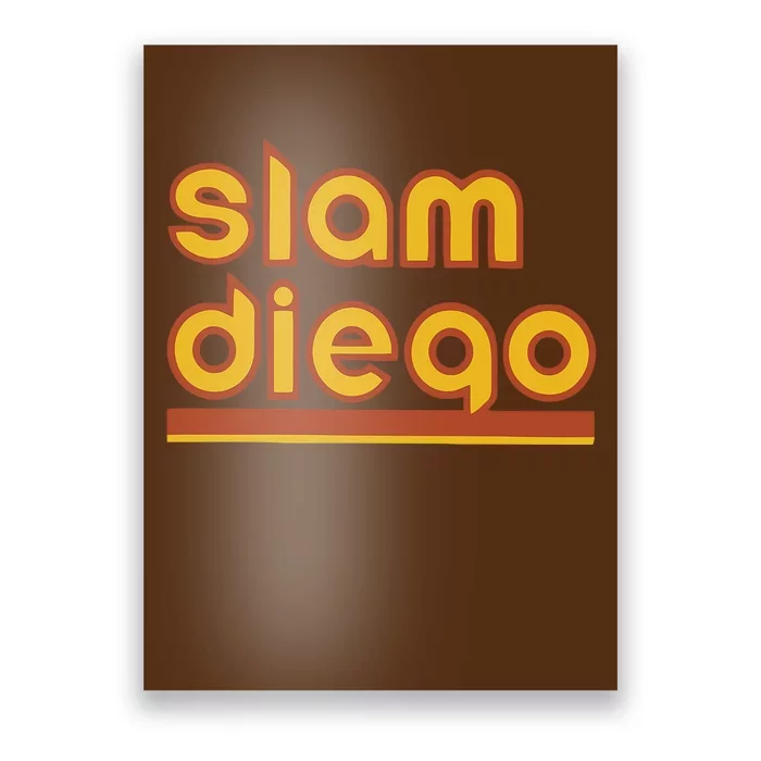 Retro Slam Diego Baseball San Fan Poster