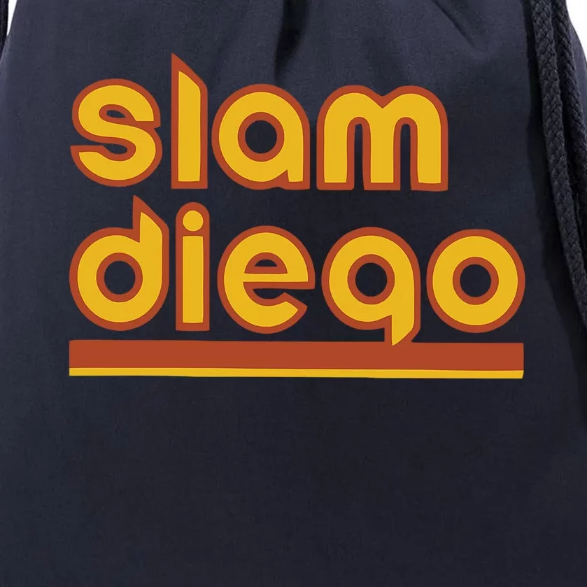 Retro Slam Diego Baseball San Fan Drawstring Bag